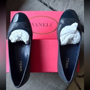 Vaneli Quilted Navy Flats